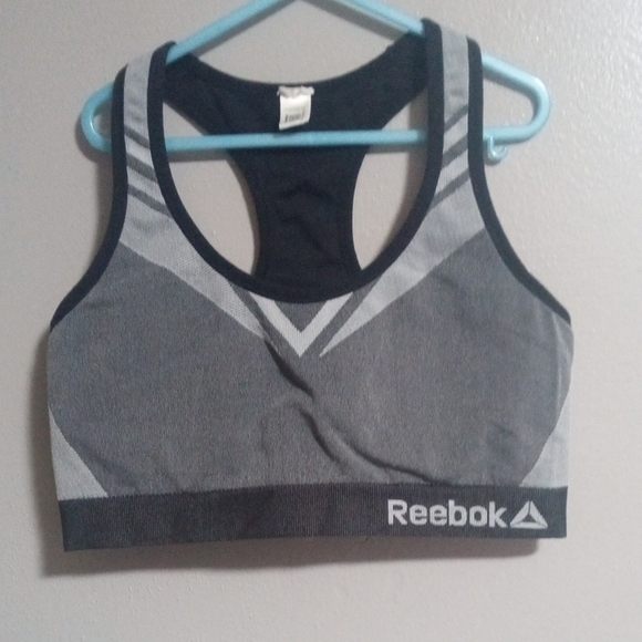 Reebok Other - Reebok Charcoal & Black Sports Bra Size Small/Medium